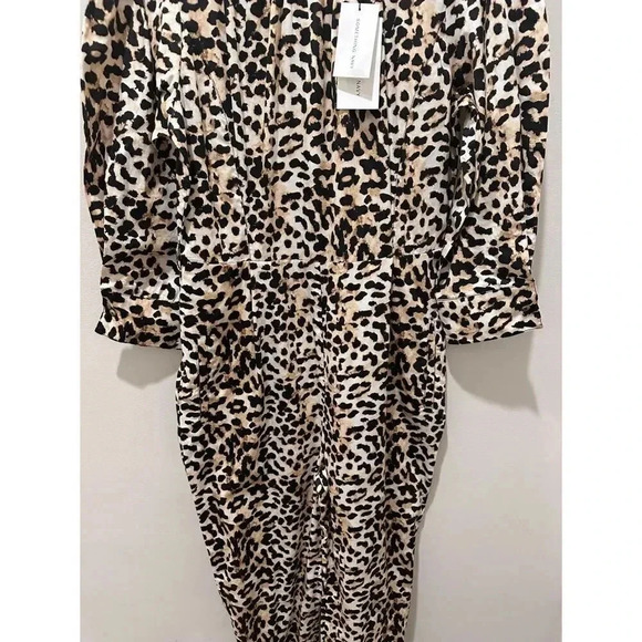 Something Navy Leopard Print Jumpsuit - Picture 6 of 16